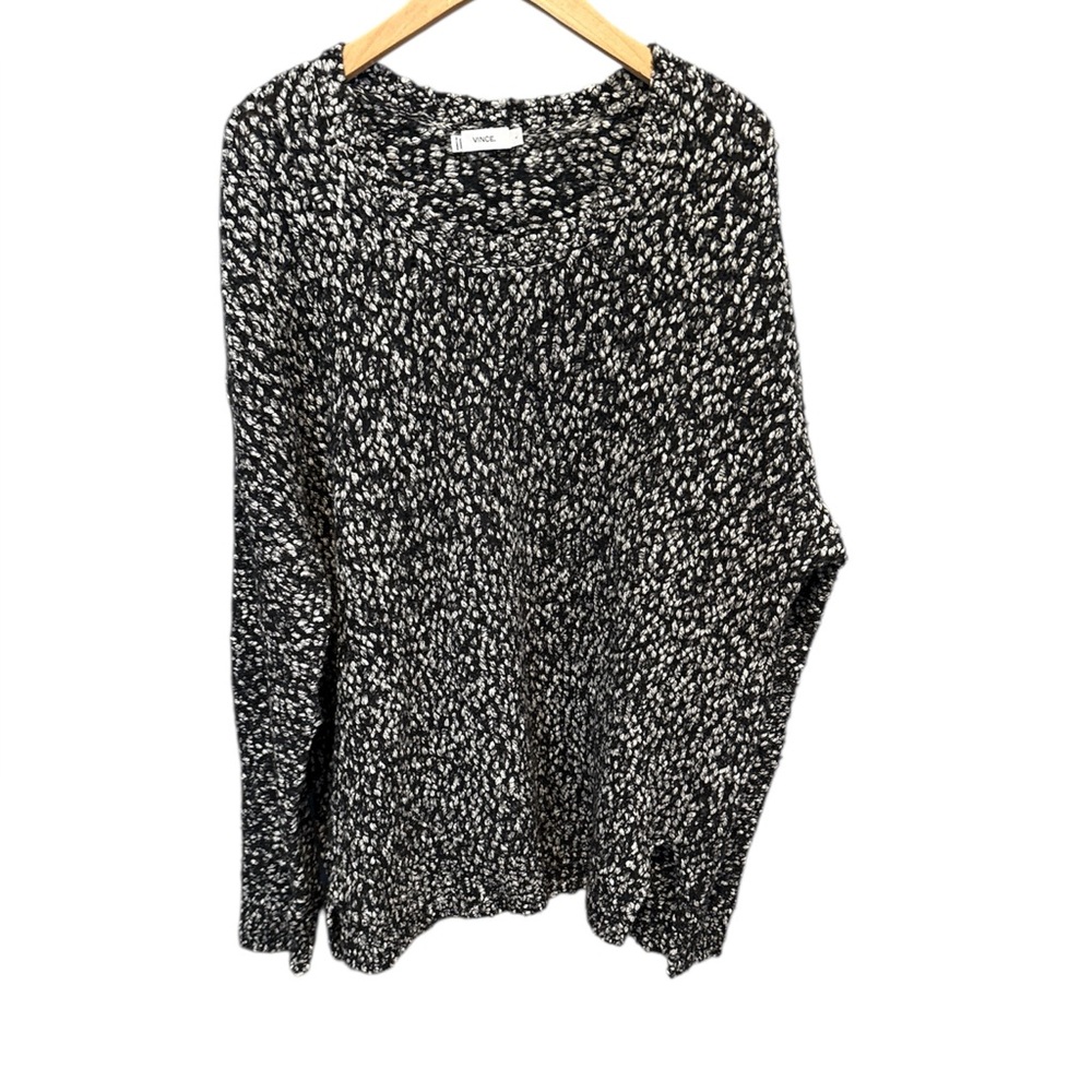 Vince Black and White Crew Neck Sweater